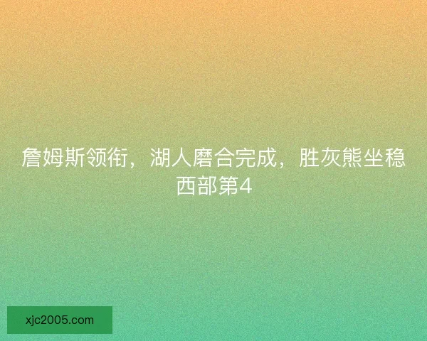 詹姆斯领衔，湖人磨合完成，胜灰熊坐稳西部第4
